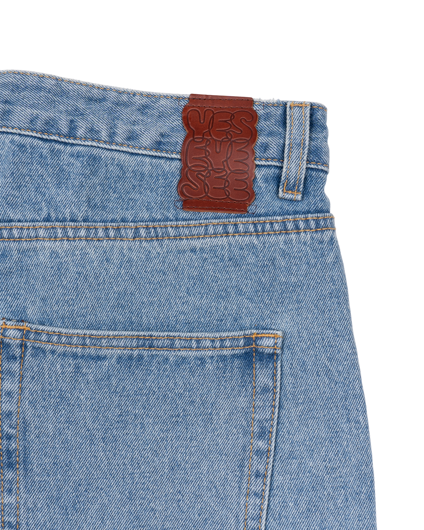 Knit Patched Jeans