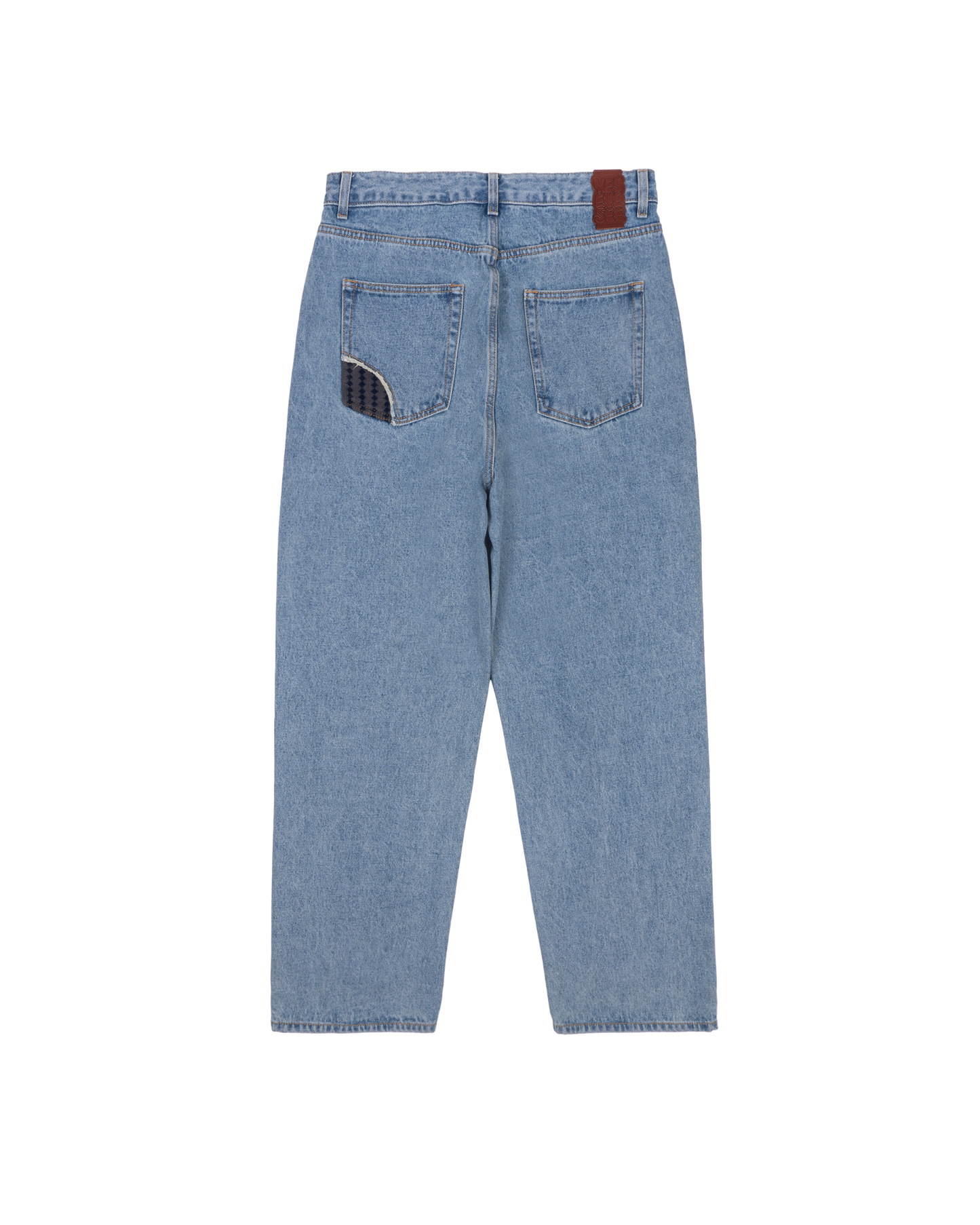 Knit Patched Jeans