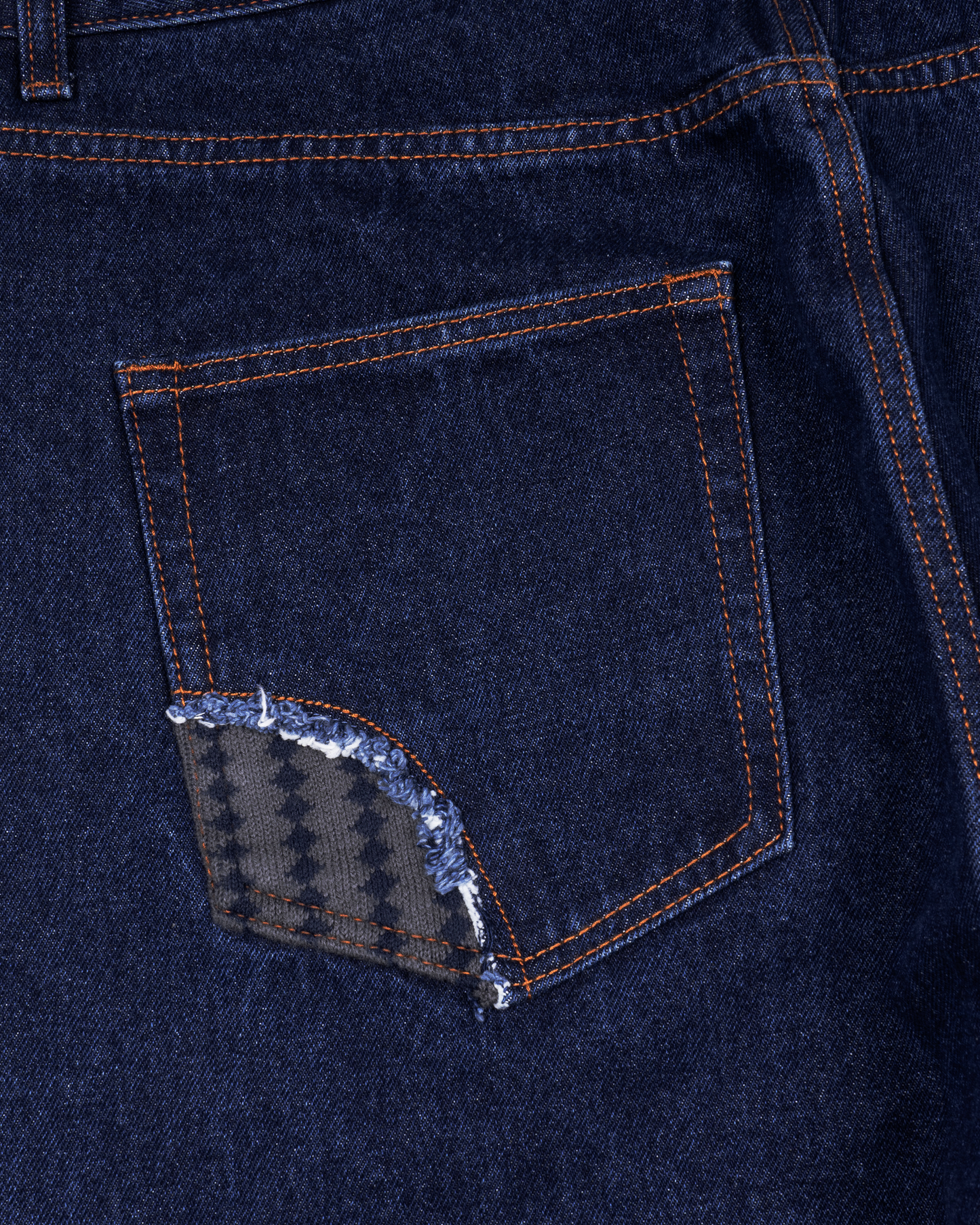 Knit Patched Jeans