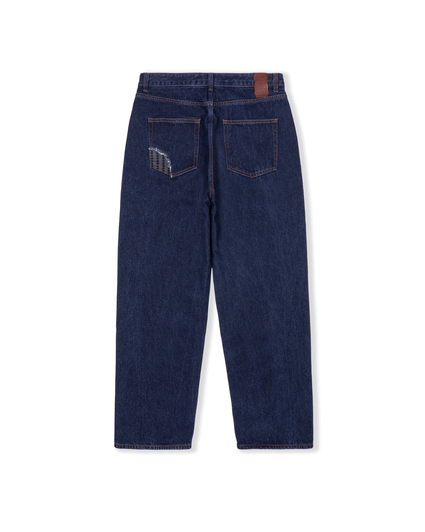 Knit Patched Jeans